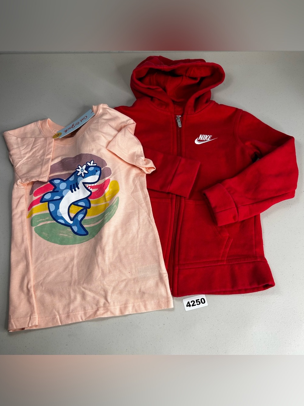 Nike Red Hoodie Sweatshirt Cat & Jack T Shirt Size 4T Lot of 2